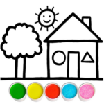 Glitter House coloring for kid 2.8 MOD Unlimited Money